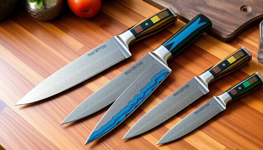 Unleash Your Culinary Creativity: The Best Colorful Damascus Knife Sets and Their Unique Features