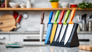 The Ultimate Collection of Colorful Kitchen Knife Kits: Exploring Iridescent, Damascus, and Rainbow Options for Every Chef